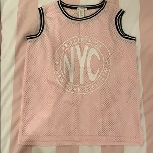 Girls pink leggins size 9/10 pink top size 11/12